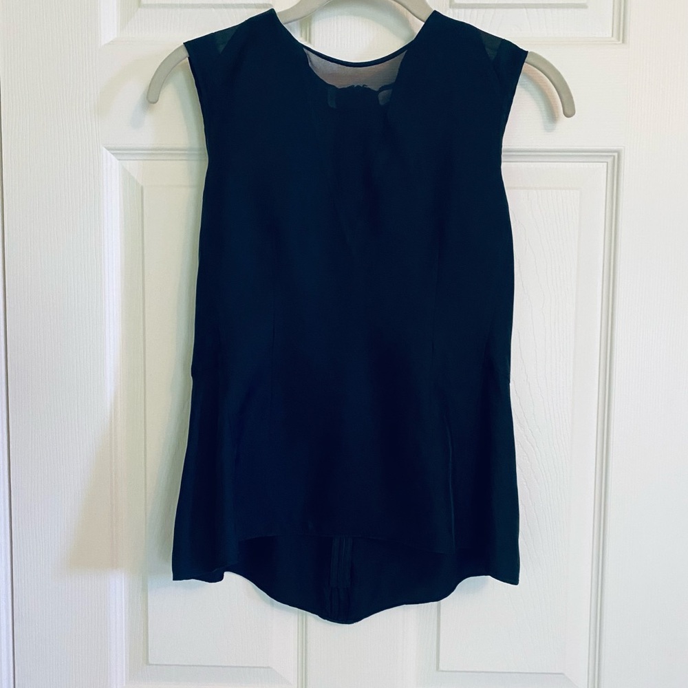 Rebecca Taylor Black/Sheer Blouse